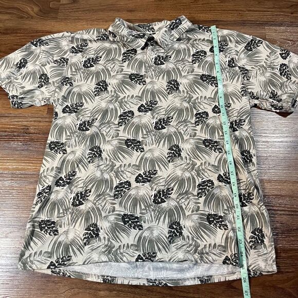 Thread Wave Polo Shirt Short Sleeve Lightweight Casual Cotton Floral Men's Large - Picture 4 of 8